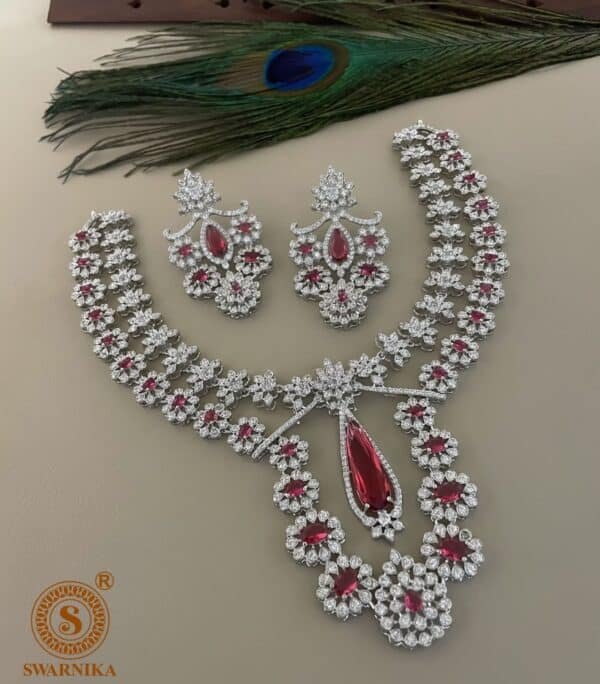 premium emerald red necklace